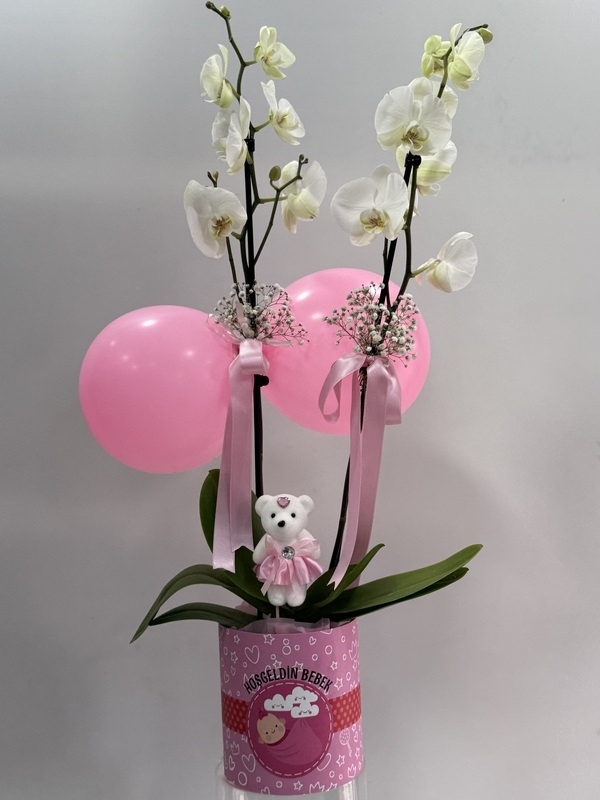 Kız Bebek Beyaz Orkide Tasarım